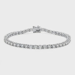 Exquisite Round Cut 925 Sterling Silver Bracelet