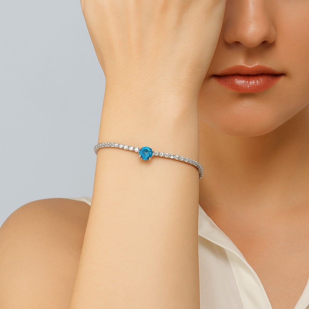 Ocean Aura 925 Sterling Silver Bracelet