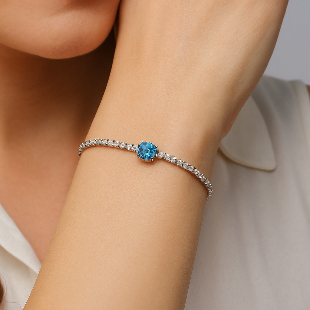 Ocean Aura 925 Sterling Silver Bracelet