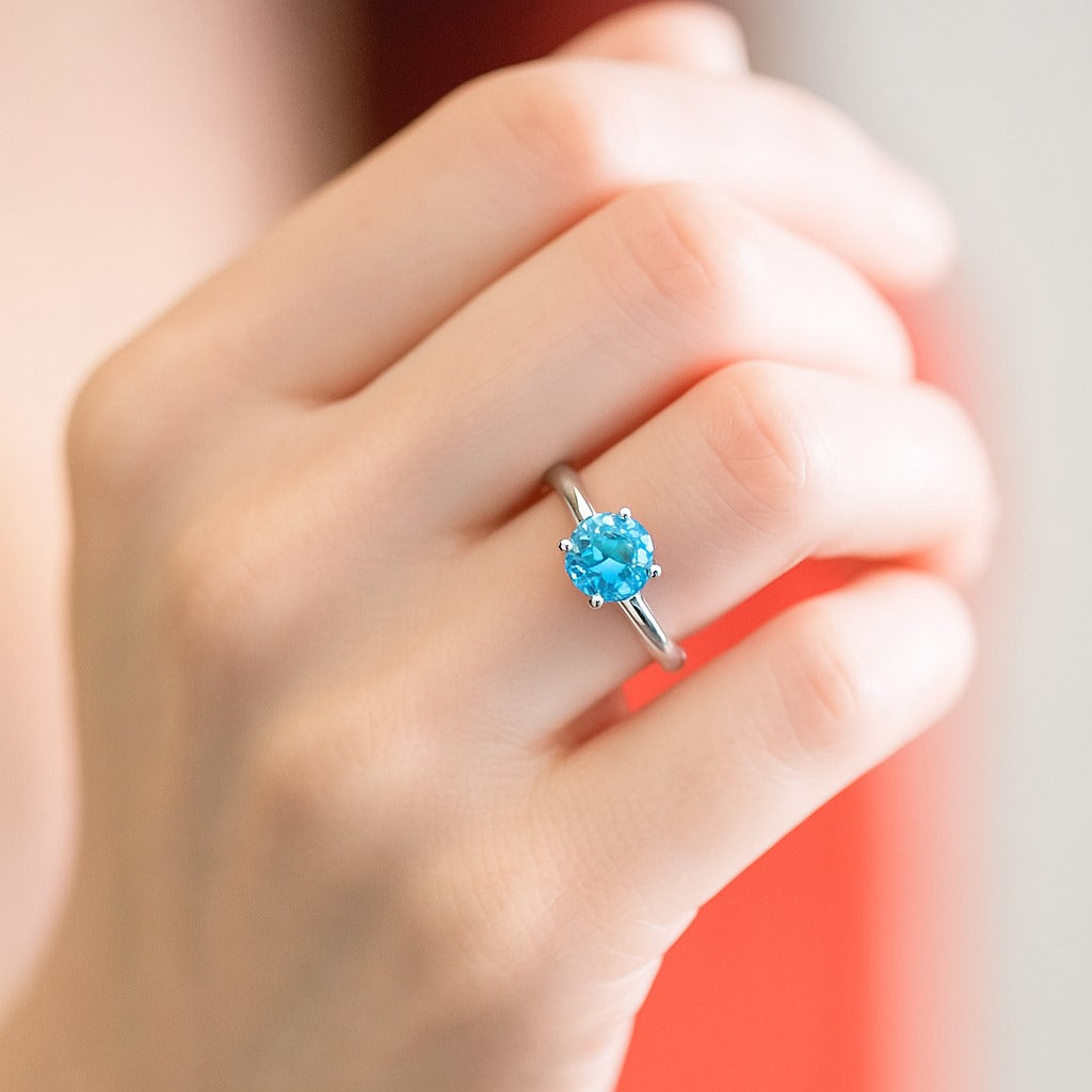 Ocean Aura Sterling Silver Ring