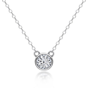 Bubble Bezel Setting Sterling Silver Necklace - My Store