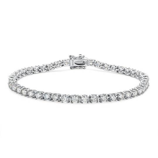 Exquisite Round Cut 925 Sterling Silver Bracelet - My Store