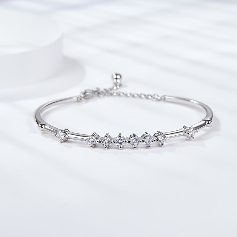 Light Luxury Moissanite Sterling Silver Bracelet - My Store