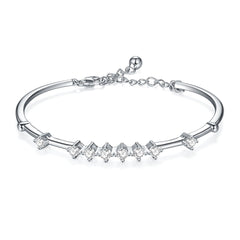 Light Luxury Moissanite Sterling Silver Bracelet