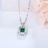 Emerald Cut Pendant Necklace - 925 Silver - My Store