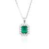 Emerald Cut Pendant Necklace - 925 Silver - My Store