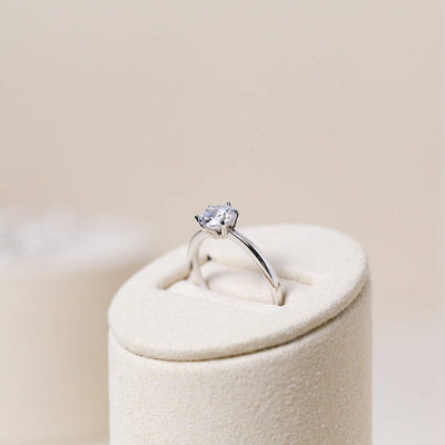 Aria - Round Cut Ring in Sterling Silver - My Store