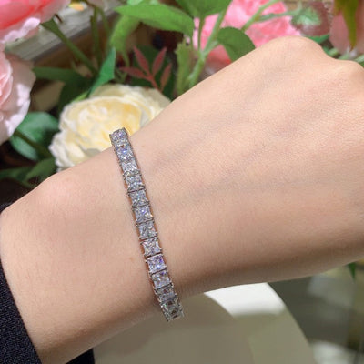 Squre Cut Sterling Silver Bracelet - My Store